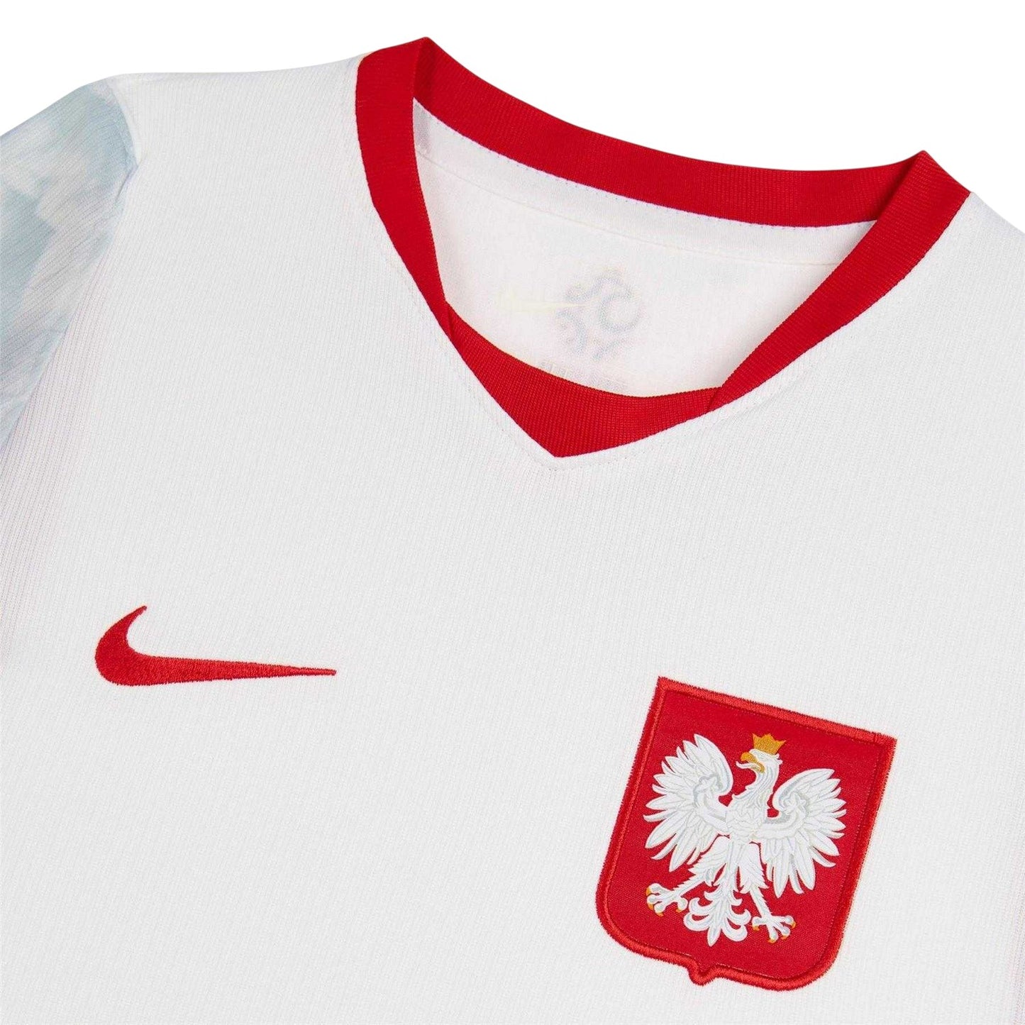 White-Red - Side - Nike Childrens-Kids Poland World Cup 2026 Football Shirt