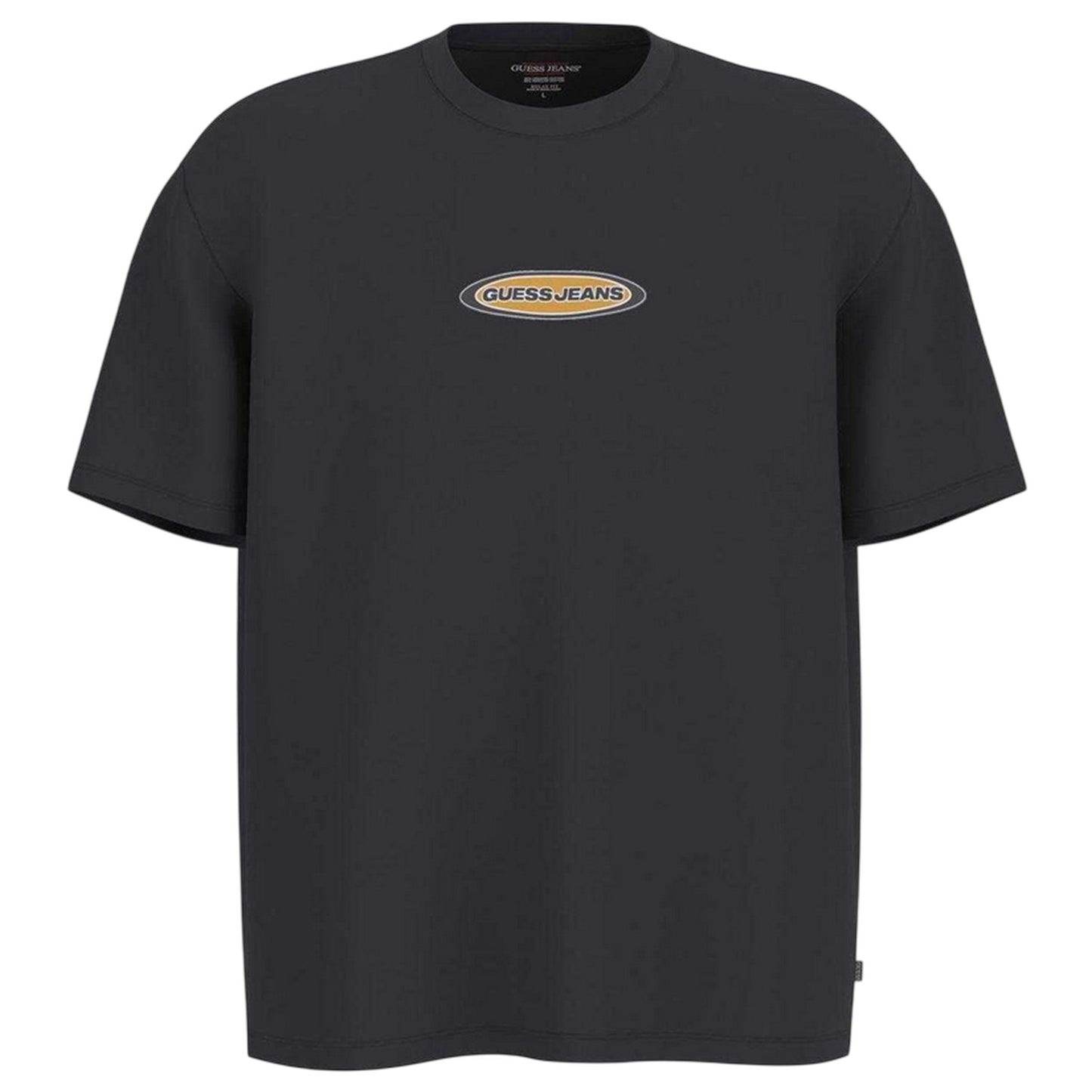 Black - Front - Guess Unisex Adult Wordmark Jersey Crew Neck T-Shirt