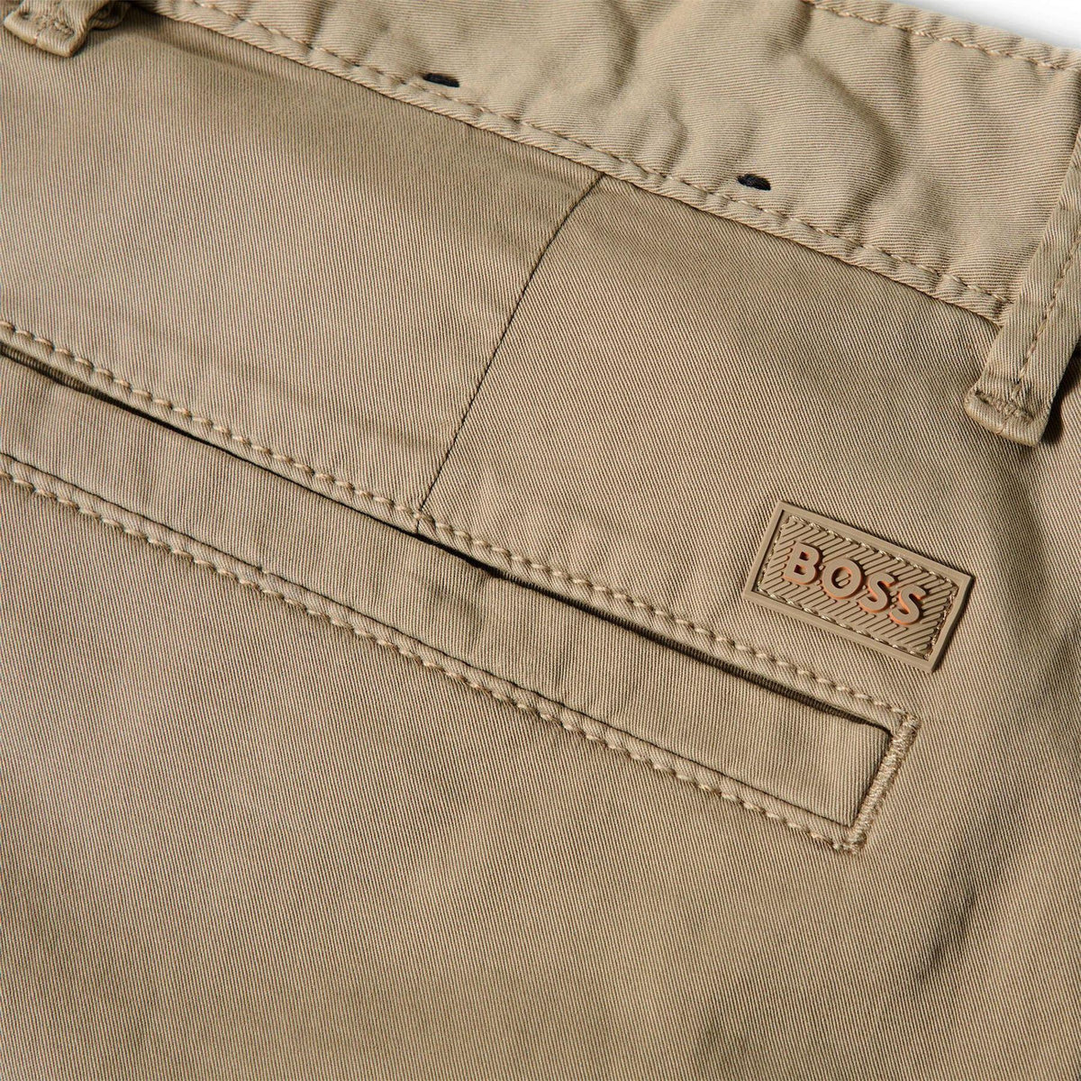 Beige - Lifestyle - Boss Mens Plain Slim Chino Shorts