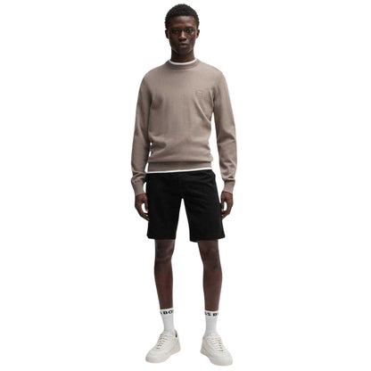 Black - Pack Shot - Boss Mens Plain Slim Chino Shorts