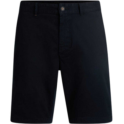 Navy - Front - Boss Mens Plain Slim Chino Shorts