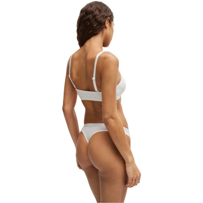 White - Pack Shot - Boss Womens-Ladies Cotton Thong