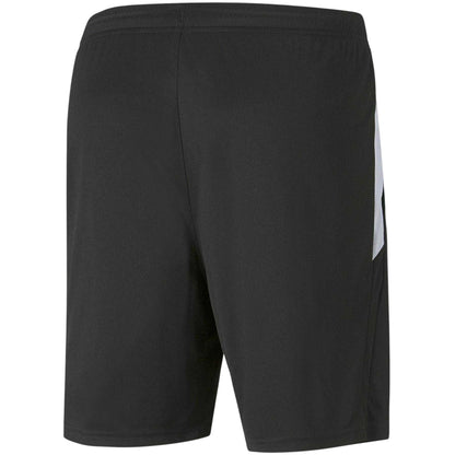 Black-White - Back - Puma Mens TeamLIGA Logo Training Football Shorts