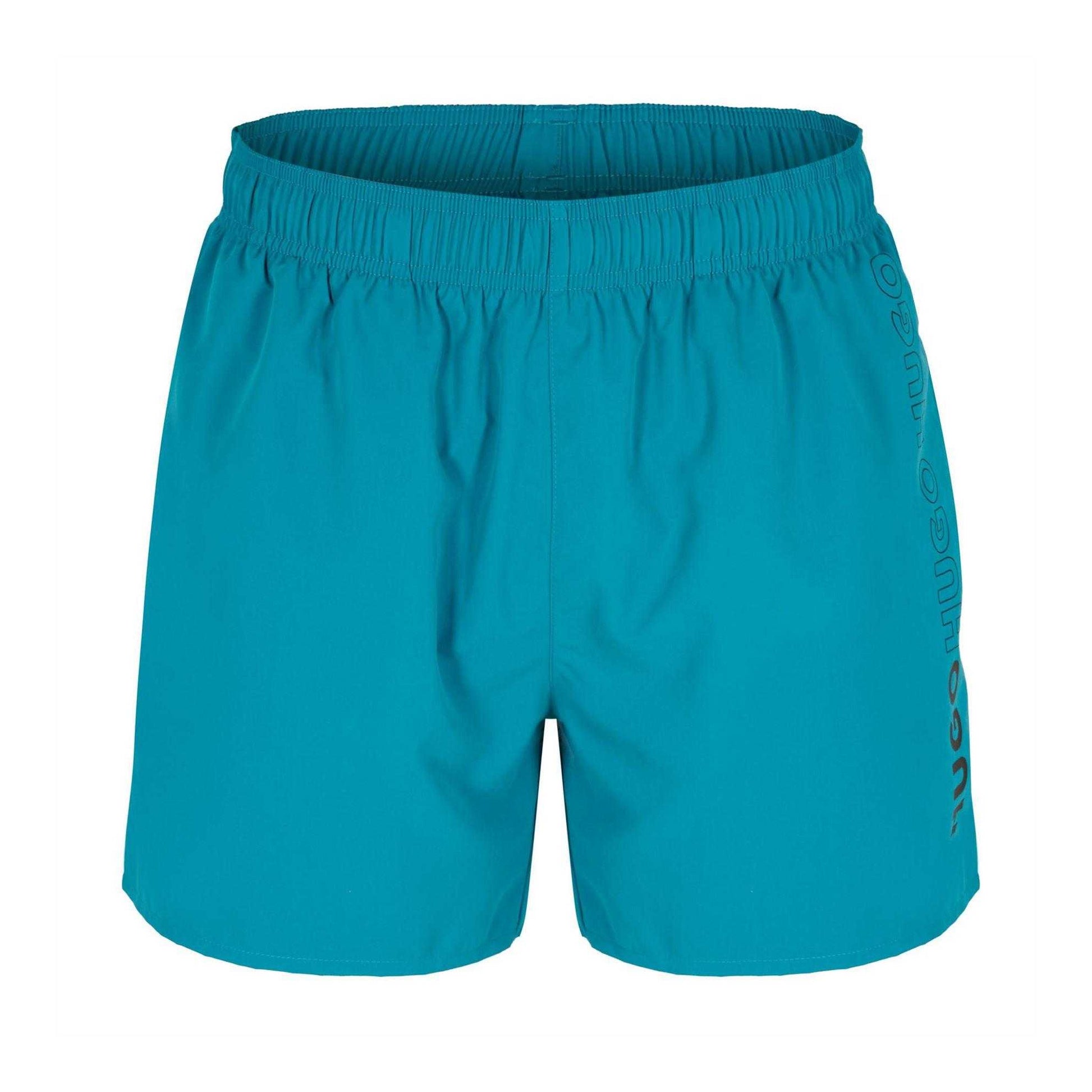 Green - Front - Hugo Mens Tiki Vertical Logo Swim Shorts