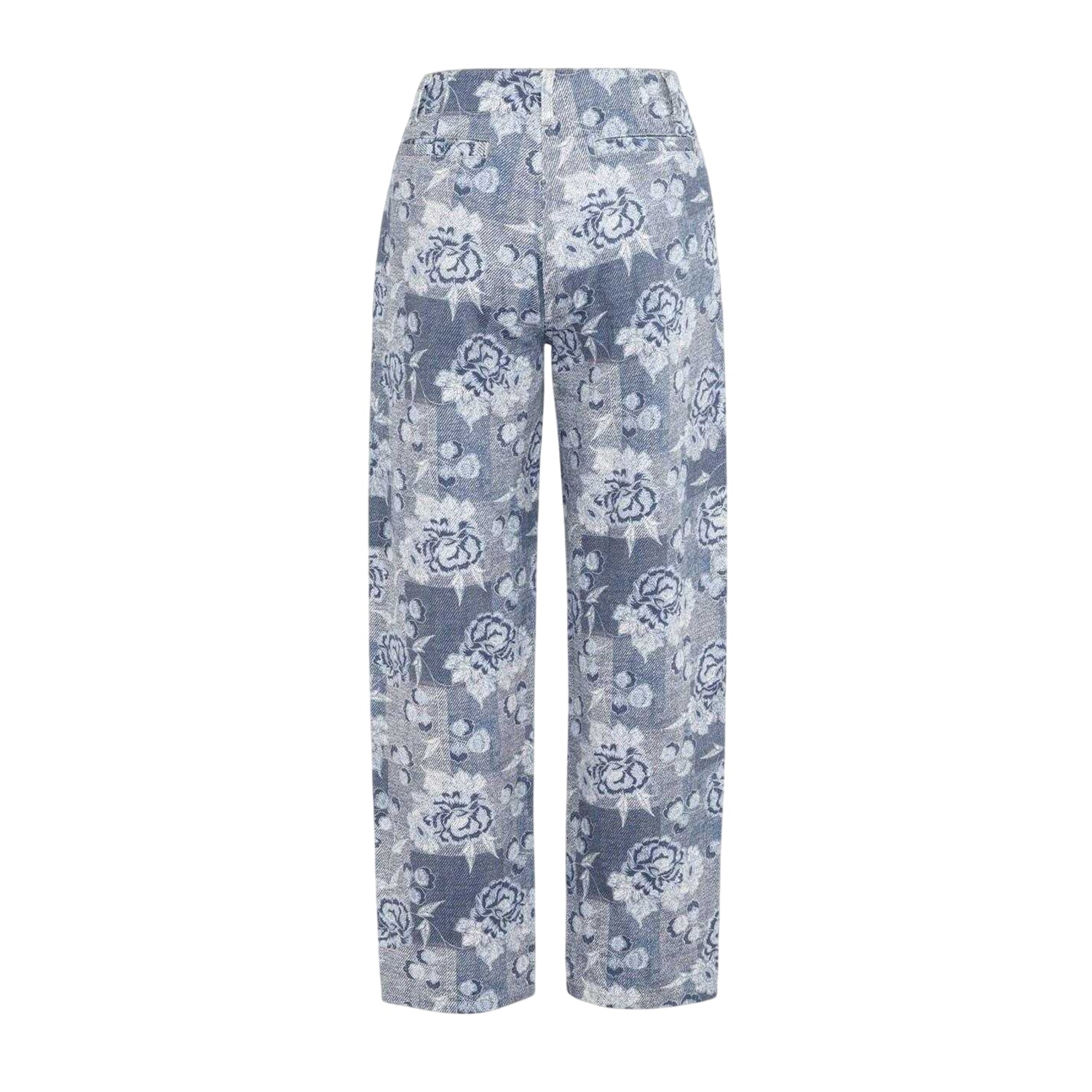 Blue - Back - Firetrap Womens-Ladies Cotton Floral Jeans
