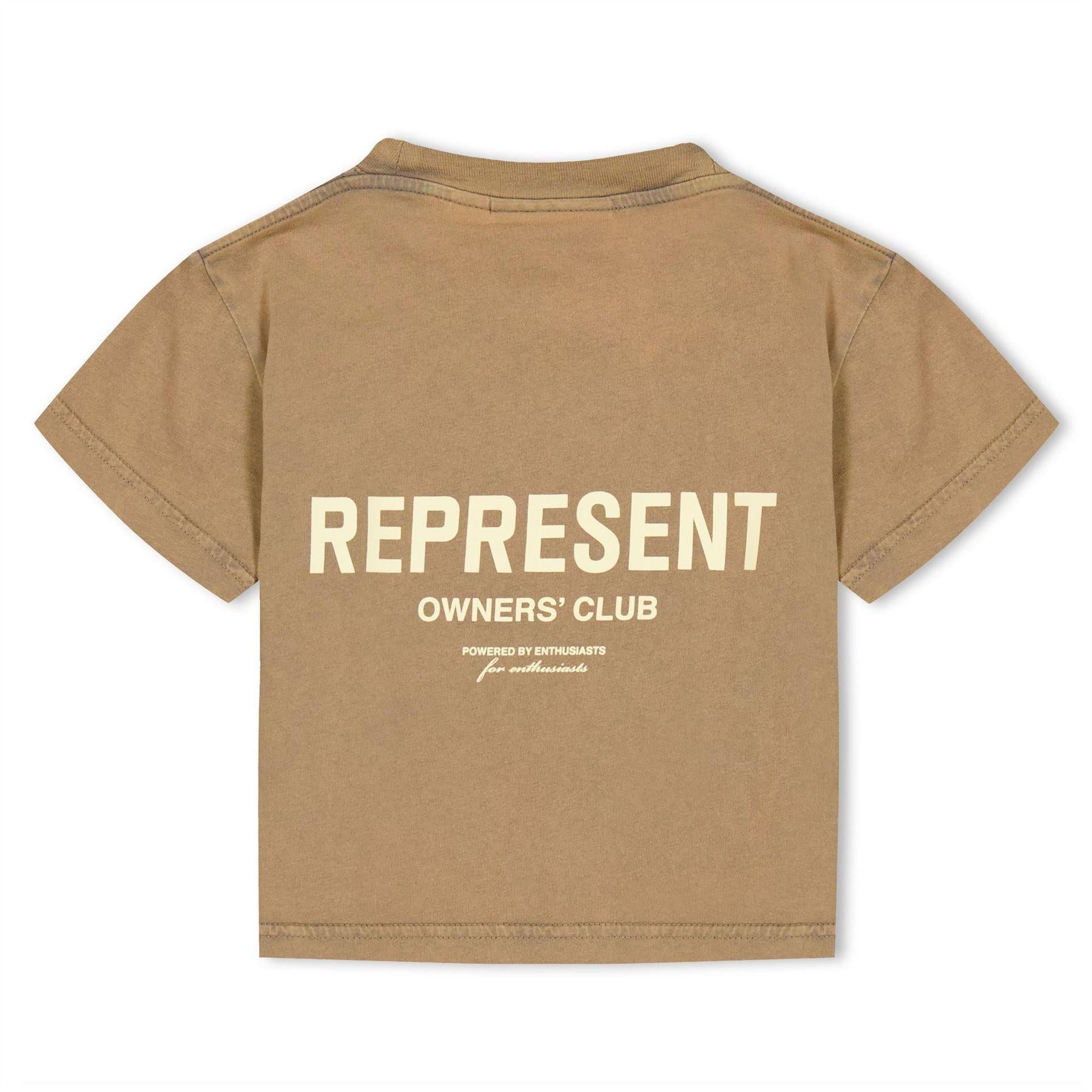 Almond - Back - Represent Childrens-Kids Owners Club T-Shirt