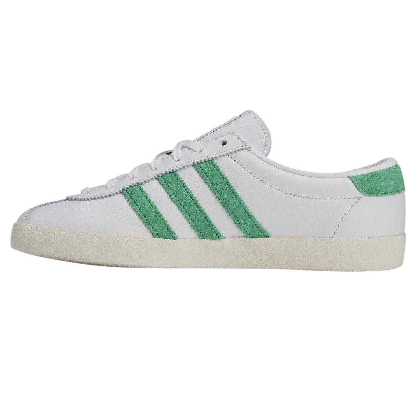 White - Side - Adidas Womens-Ladies Originals Blanc x Sporty & Rich Logo Leather Trainers