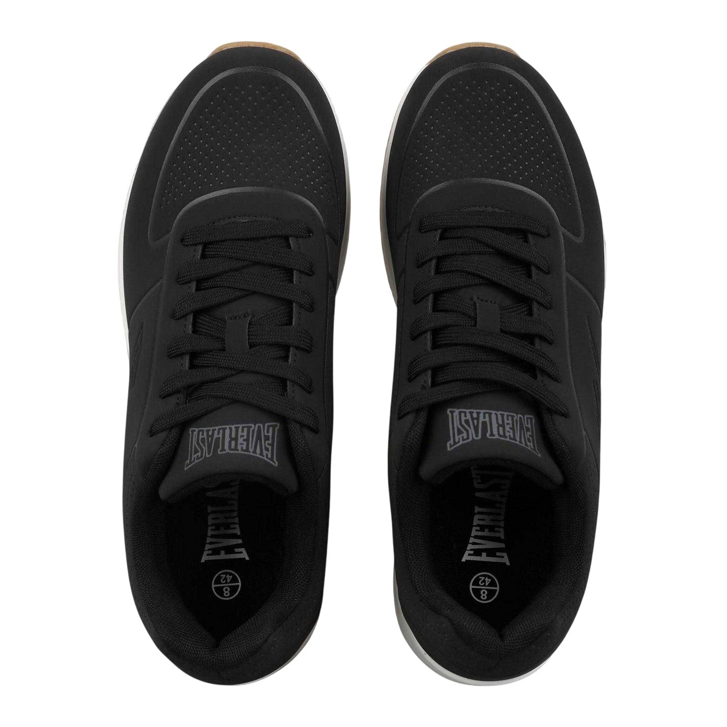 Black-White - Side - Everlast Mens Kaiso Embossed Running Trainers