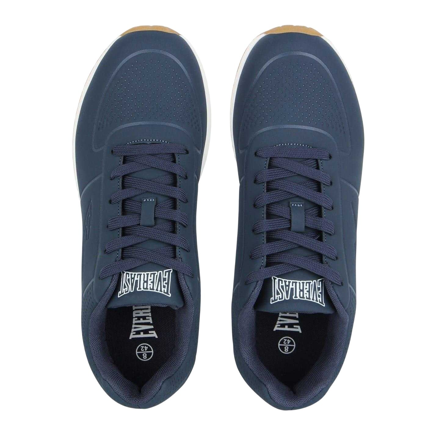 Navy - Side - Everlast Mens Kaiso Embossed Running Trainers