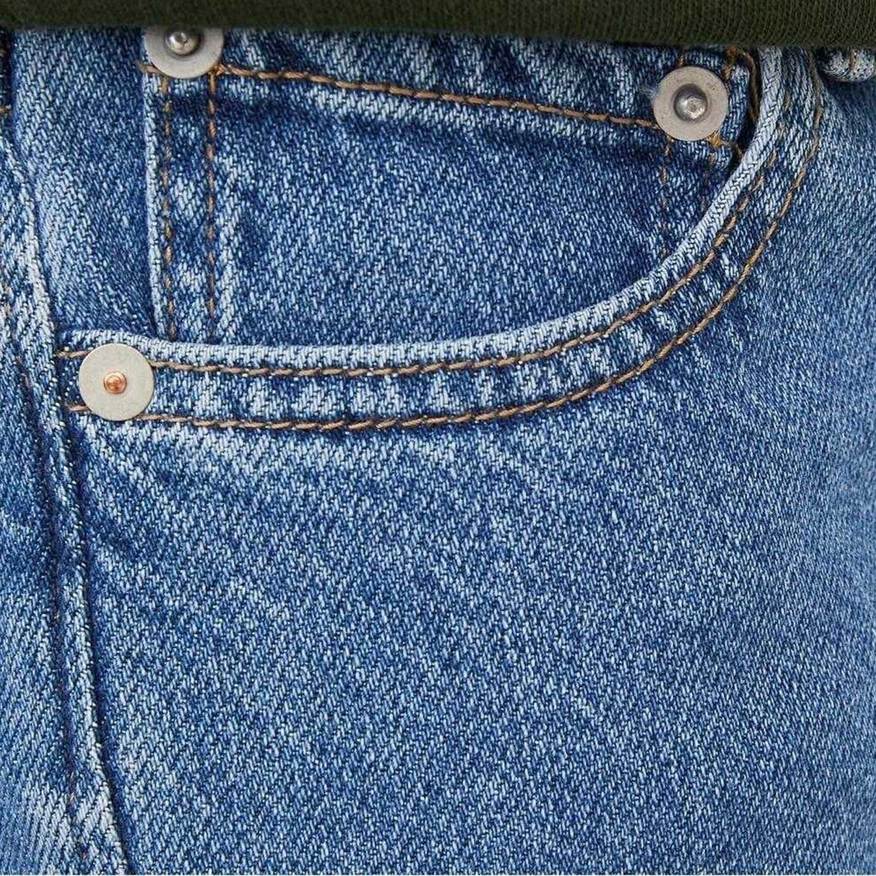 Blue Denim - Side - Jack And Jones Boys Denim 5 Pockets Regular Jeans