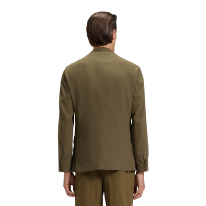Dark Green - Back - Boss Mens Hanry Single-Breasted Slim Blazer