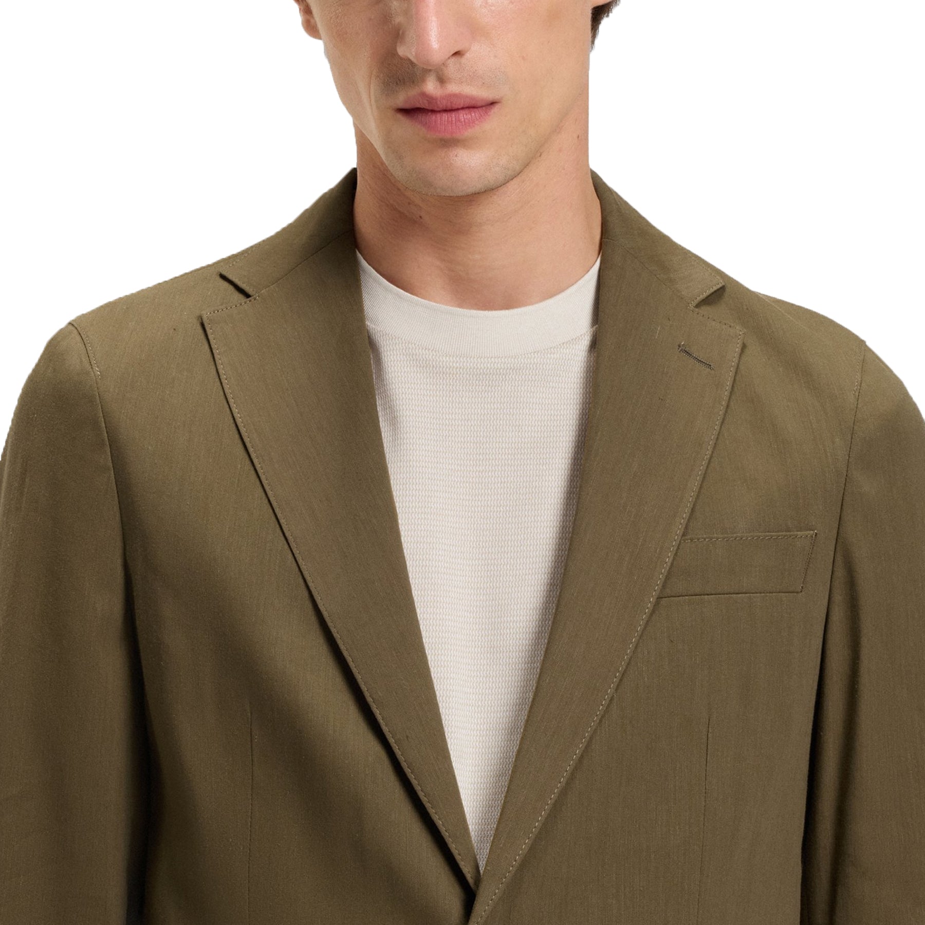 Dark Green - Side - Boss Mens Hanry Single-Breasted Slim Blazer