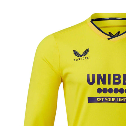 Yellow - Side - Castore Mens Rangers FC Long-Sleeved Goalkeeper Jersey