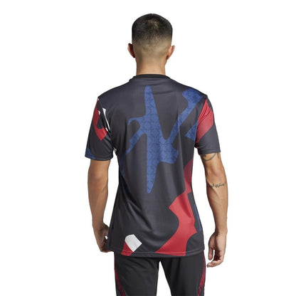 Black-Red - Lifestyle - Adidas Mens 2024-2025 Manchester United FC Football Shirt