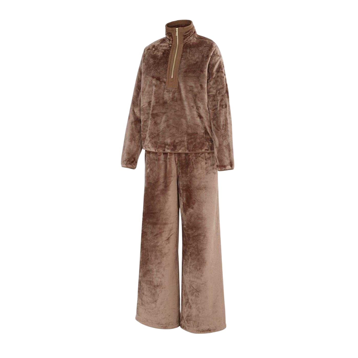 Fig - Front - Biba Womens-Ladies Funnel Neck Loungewear Set
