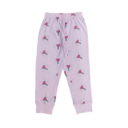 White-Pink - Side - Star Childrens-Kids Make A Wish Pyjama Set