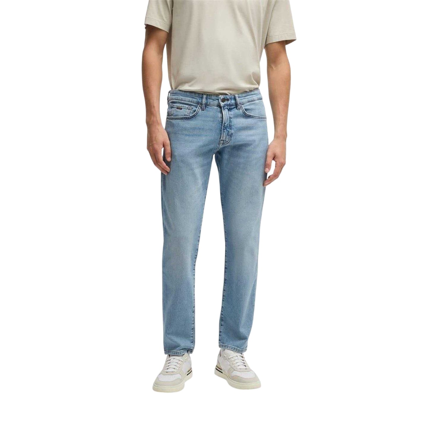Bright Blue - Side - Boss Mens 5 Pockets Regular Jeans