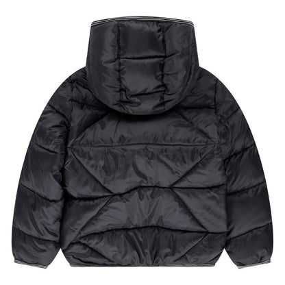 Black - Back - Levis Childrens-Kids Hooded Puffer Jacket