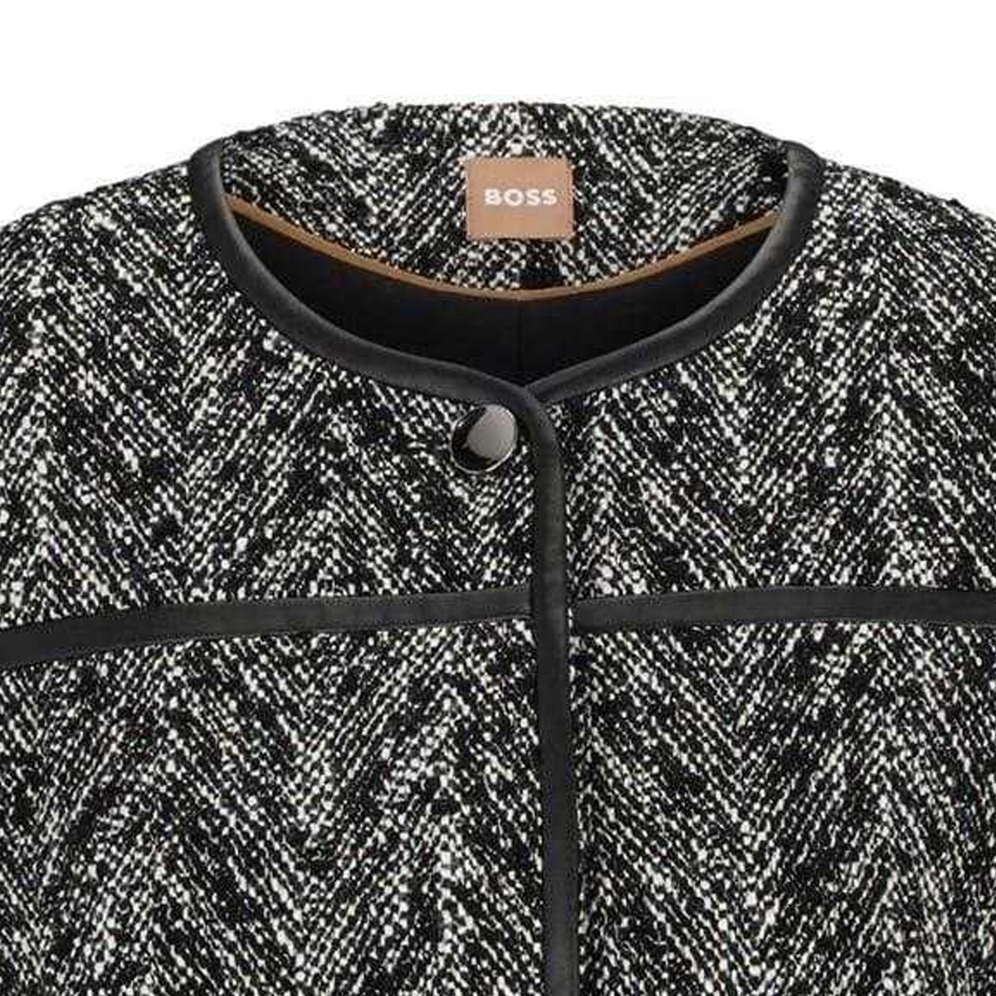 Dark Grey - Back - Boss Womens-Ladies Chevron Regular Suit Jacket