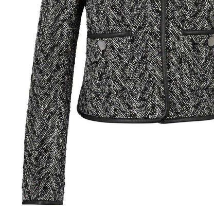 Dark Grey - Side - Boss Womens-Ladies Chevron Regular Suit Jacket