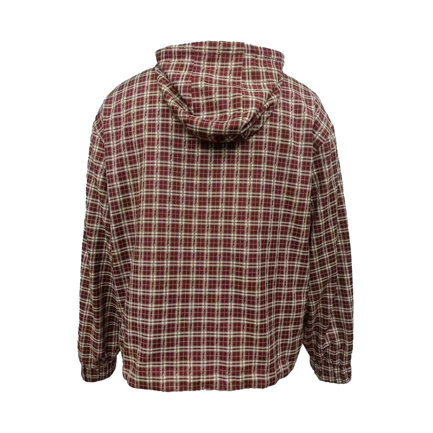 Brown - Back - Slazenger Mens Plaid Hooded Overshirt
