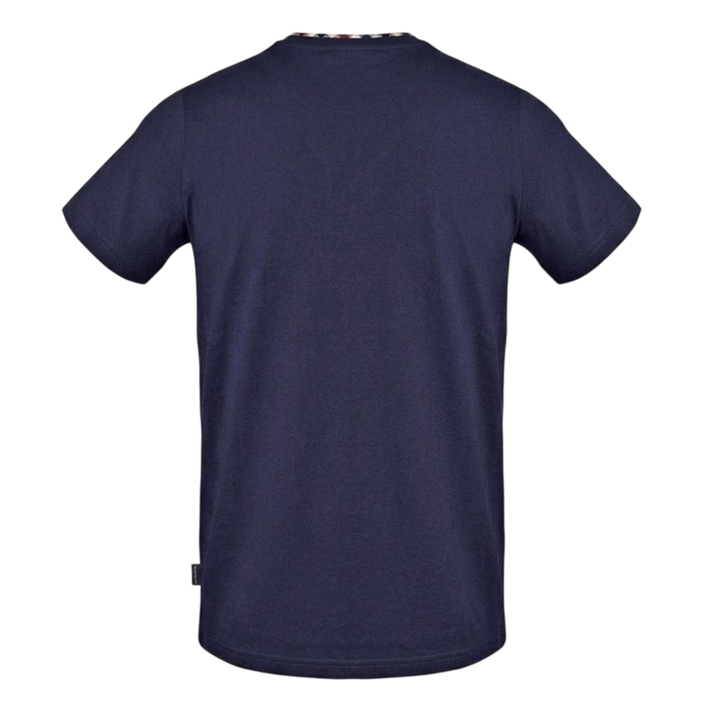 Navy - Back - Aquascutum Mens Logo Cotton T-Shirt