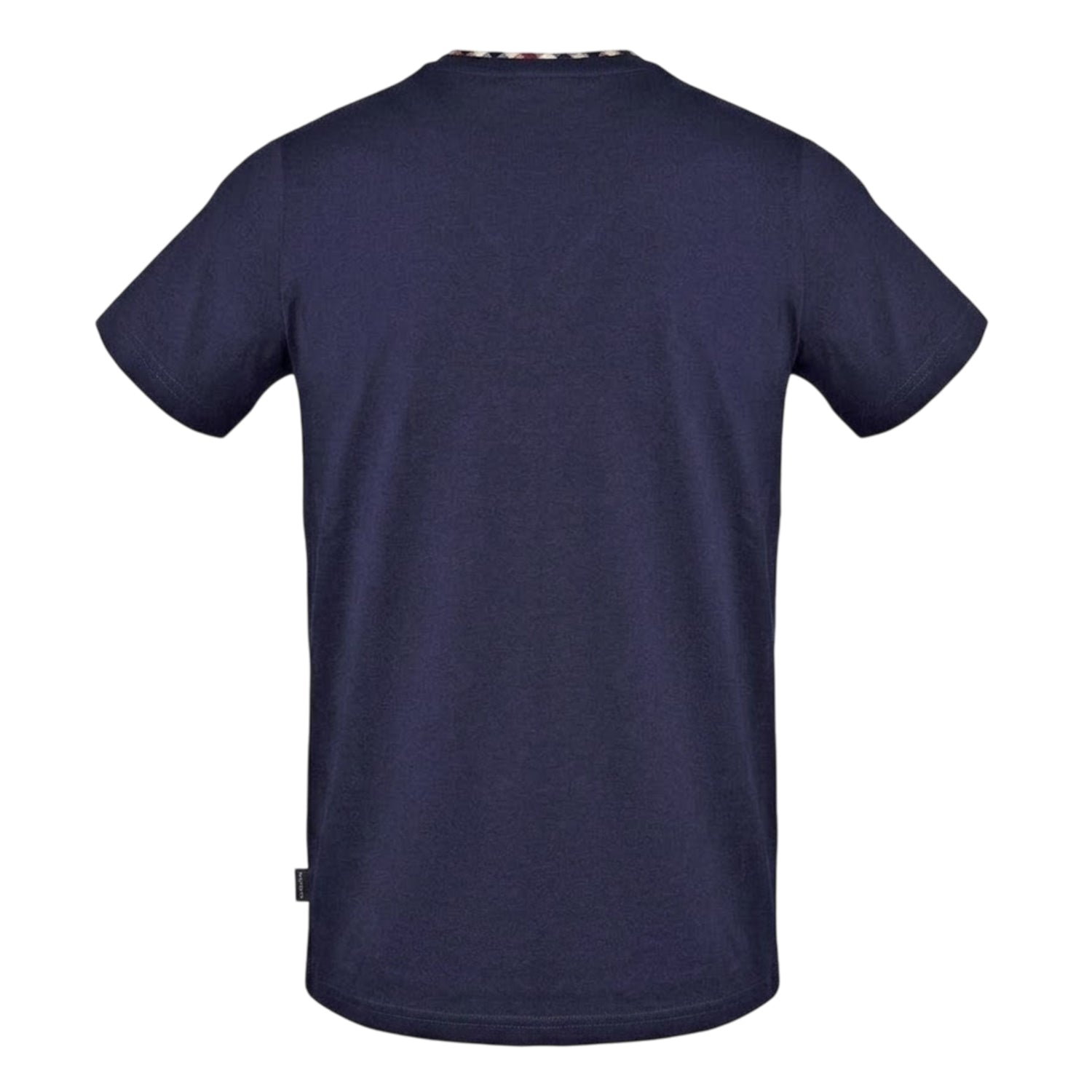 Navy - Back - Aquascutum Mens Logo Cotton T-Shirt