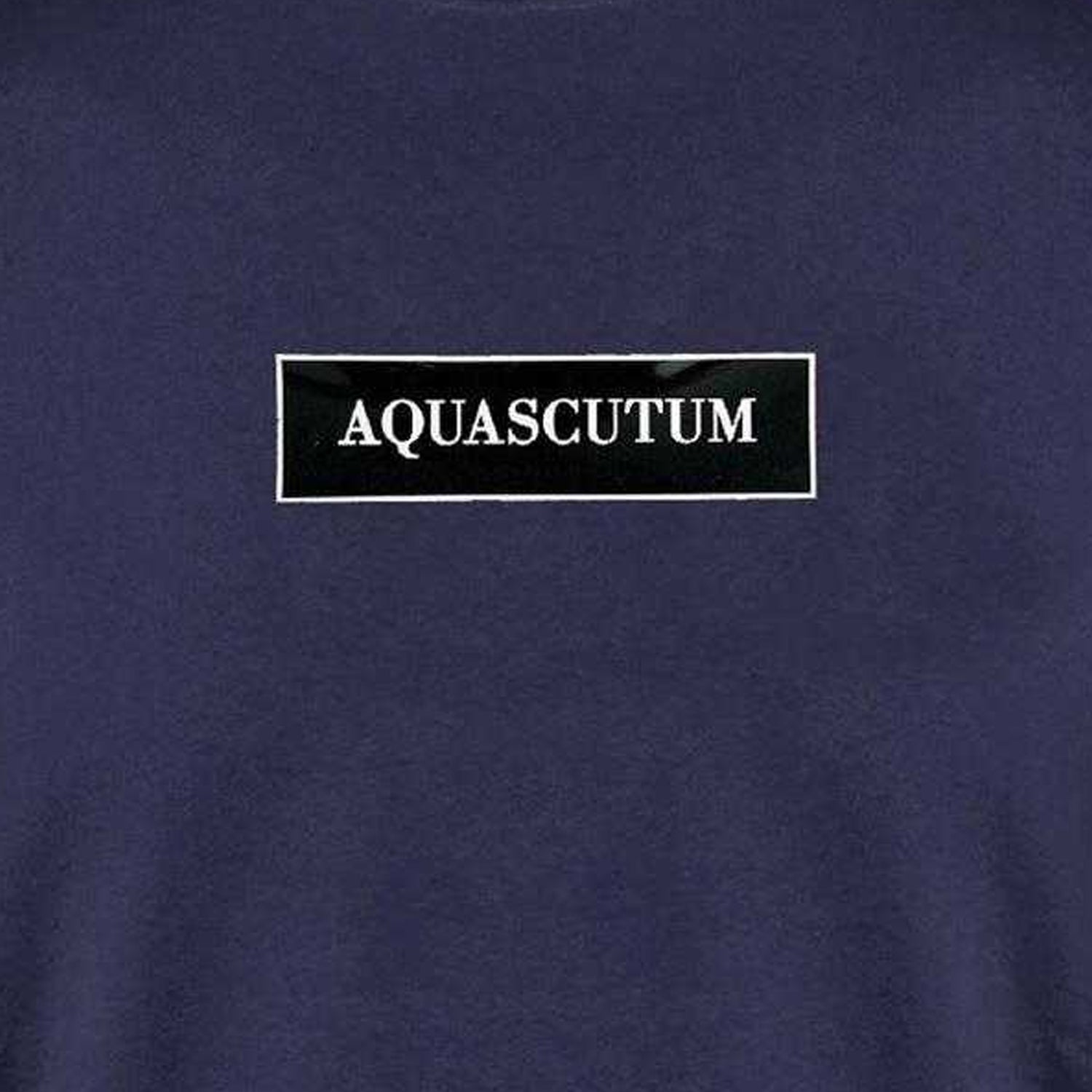 Navy - Side - Aquascutum Mens Logo Cotton T-Shirt
