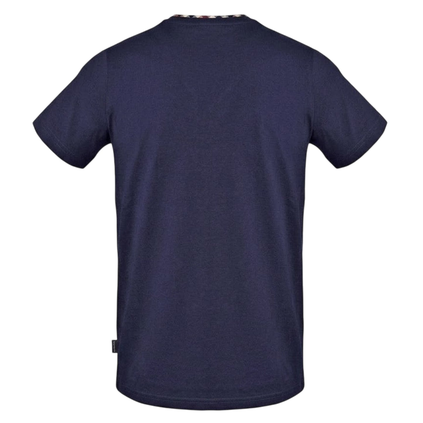 Navy - Back - Aquascutum Mens Crest Cotton T-Shirt