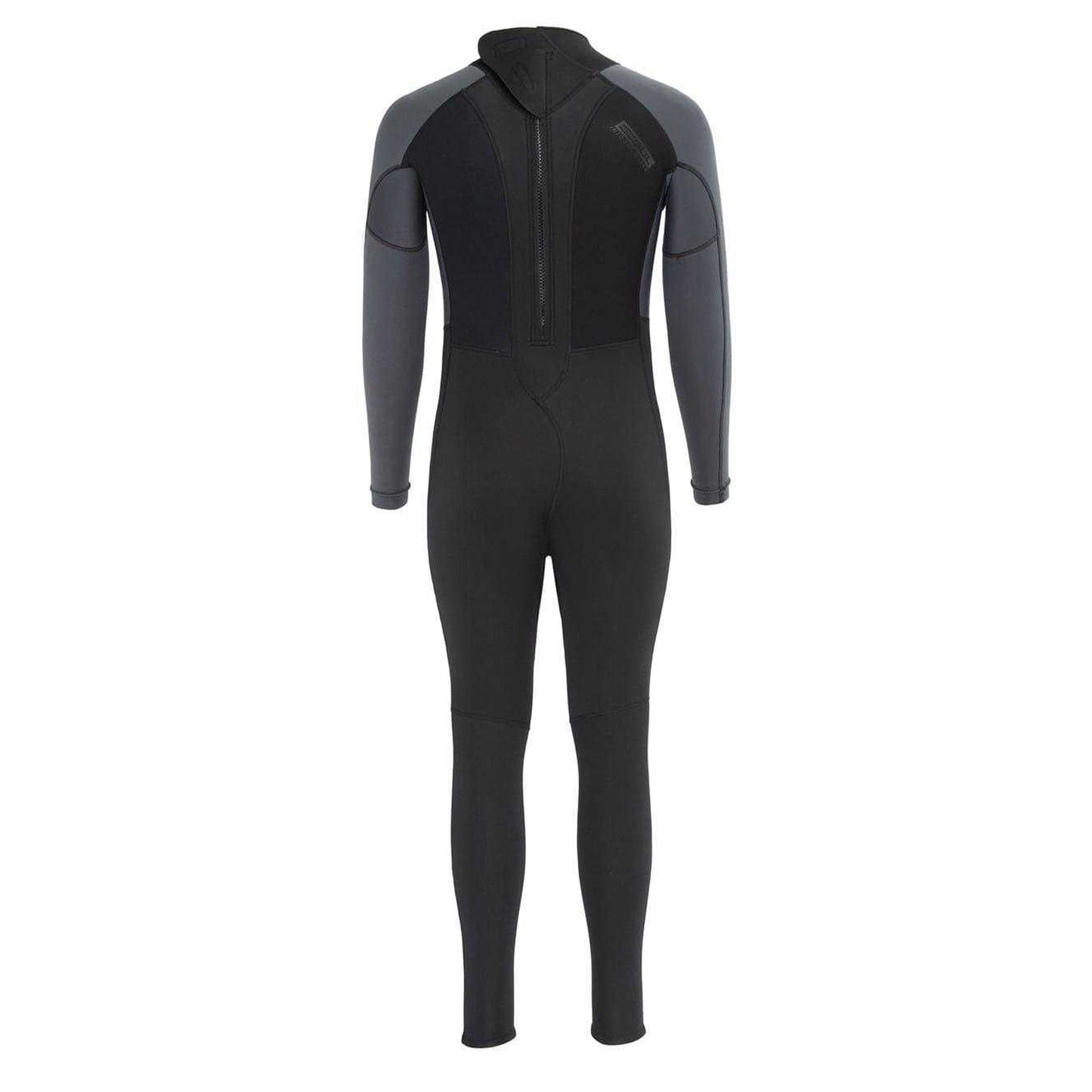 Black-Grey - Back - Gul Mens Contour Logo Full Length Wetsuit