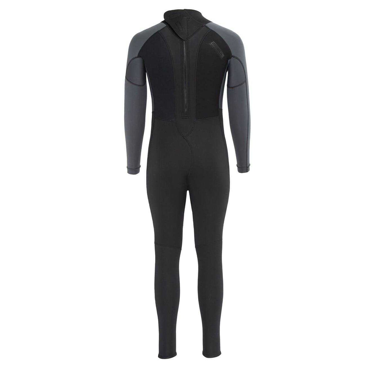 Black-Grey - Back - Gul Mens Contour Logo Full Length Wetsuit