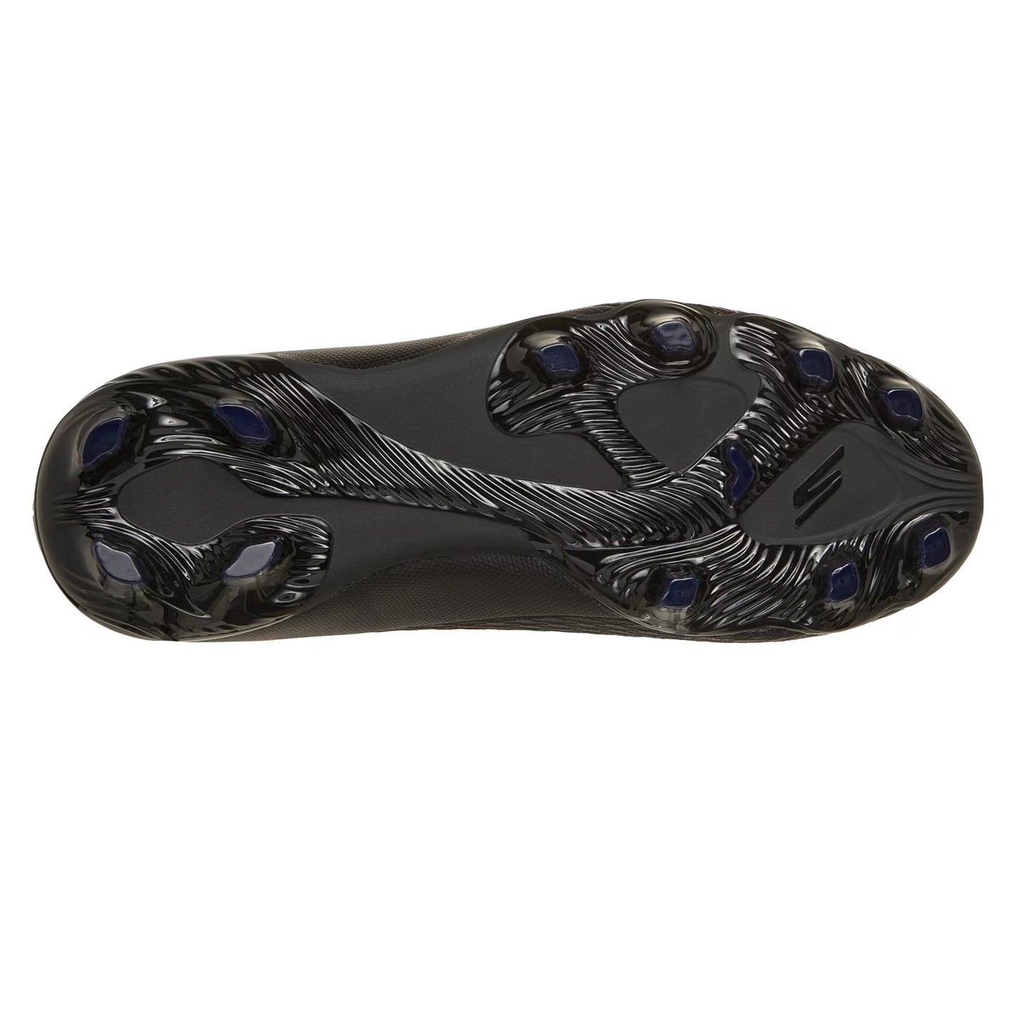 Black-Orange - Back - Skechers Childrens-Kids Skx 2 Firm Ground Football Boots