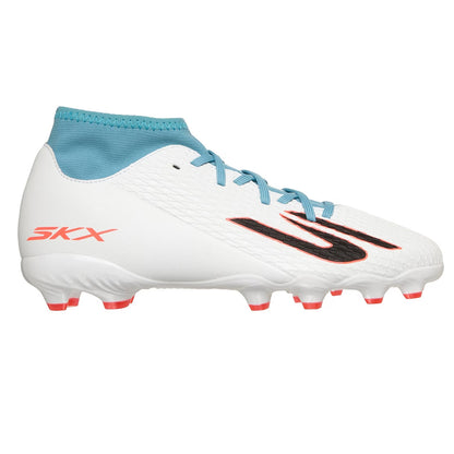 White-Blue - Front - Skechers Childrens-Kids Skx 2 Firm Ground Football Boots