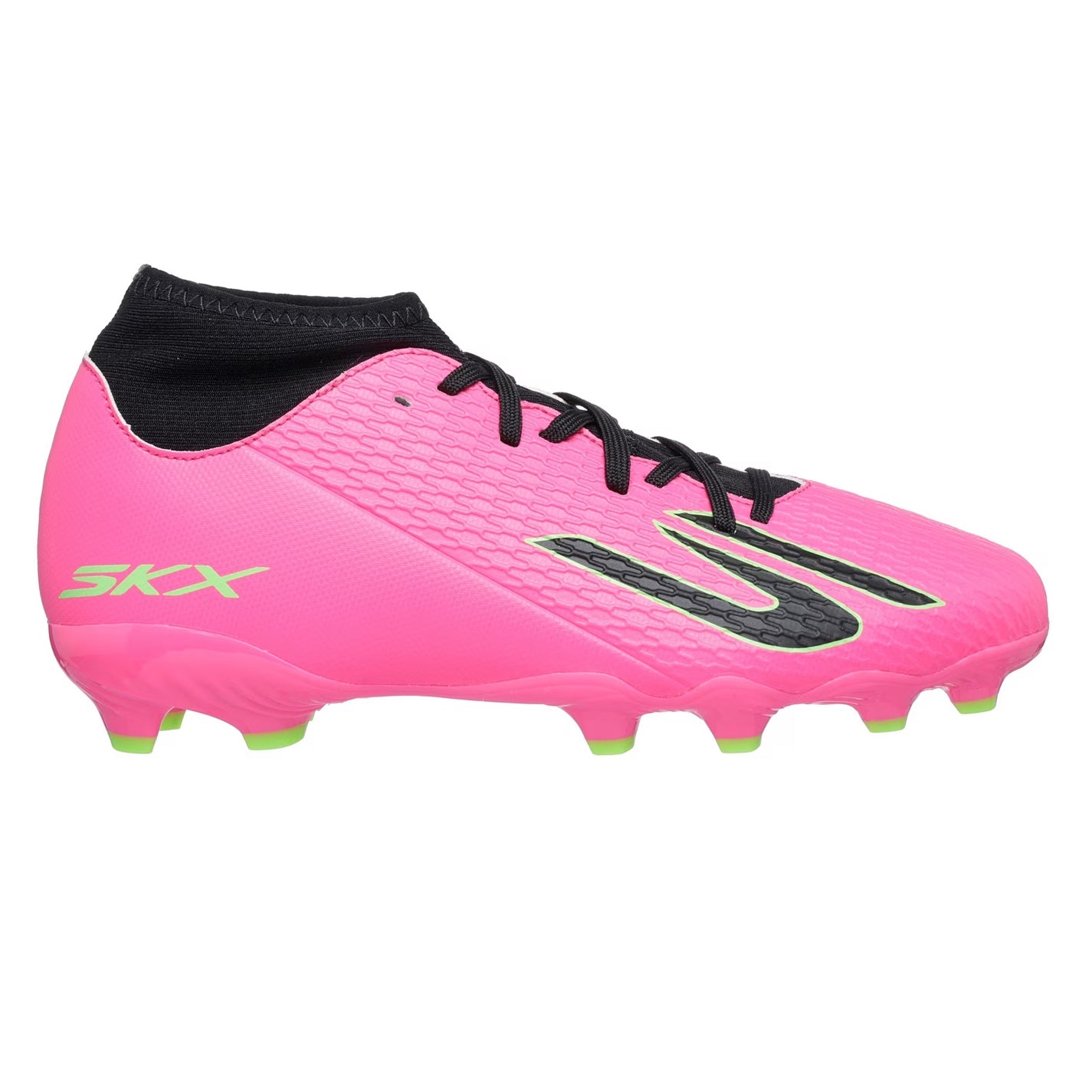 Pink-Black - Front - Skechers Childrens-Kids Skx 2 Firm Ground Football Boots
