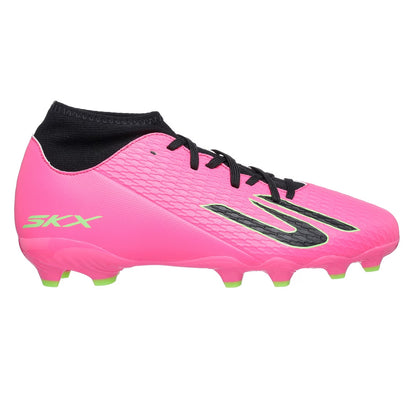 Pink-Black - Front - Skechers Childrens-Kids Skx 2 Firm Ground Football Boots