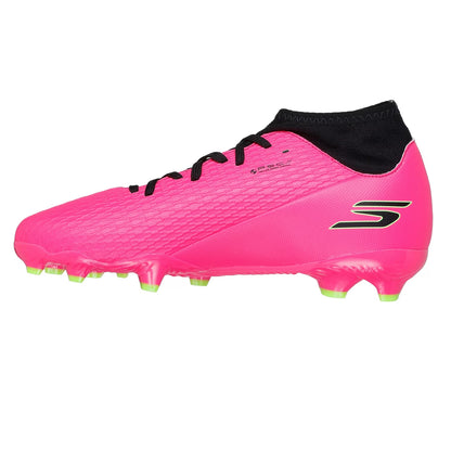 Pink-Black - Side - Skechers Childrens-Kids Skx 2 Firm Ground Football Boots