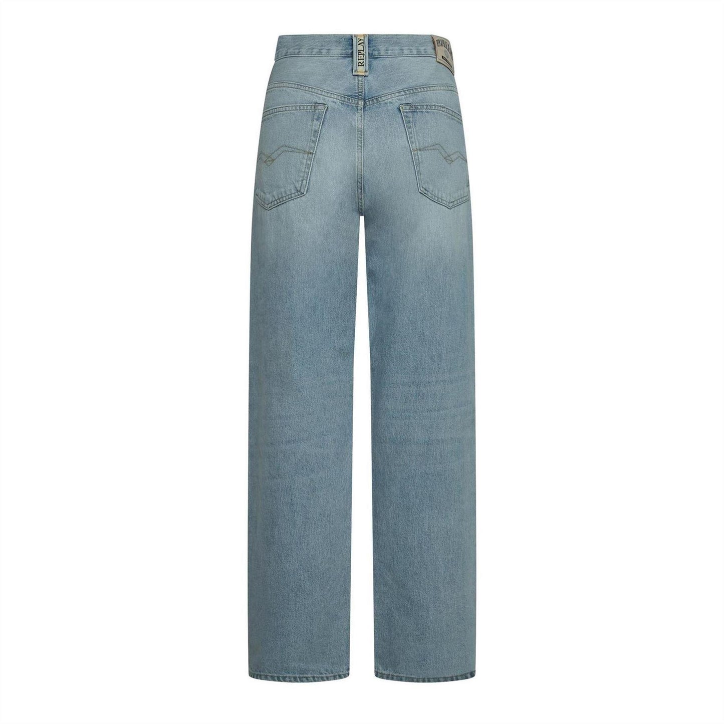 Blue - Back - Replay Womens-Ladies 9zero1 Straight Jeans
