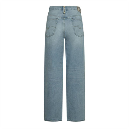 Blue - Back - Replay Womens-Ladies 9zero1 Straight Jeans