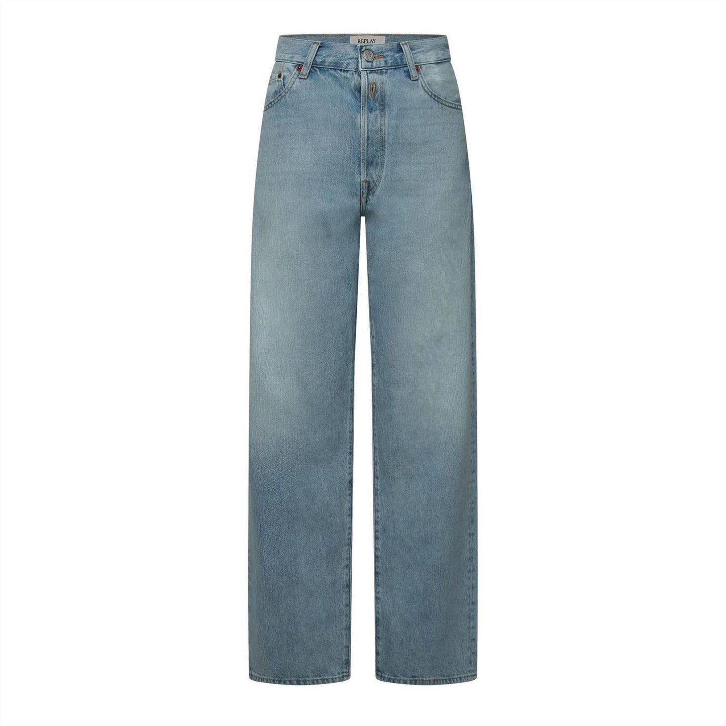 Blue - Front - Replay Womens-Ladies 9zero1 Straight Jeans