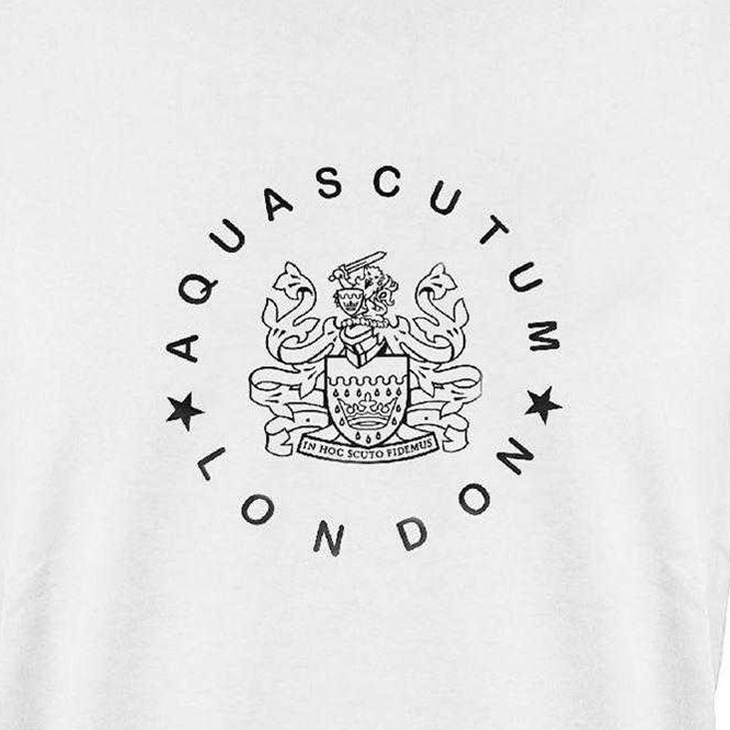 White - Side - Aquascutum Unisex Adult Logo T-Shirt