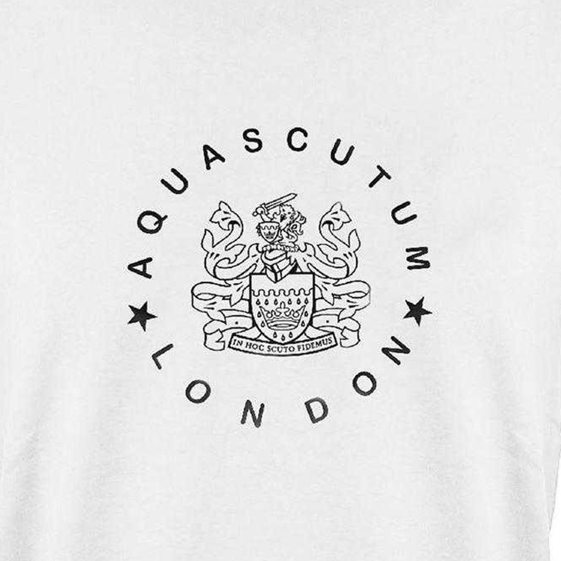 White - Side - Aquascutum Unisex Adult Logo T-Shirt
