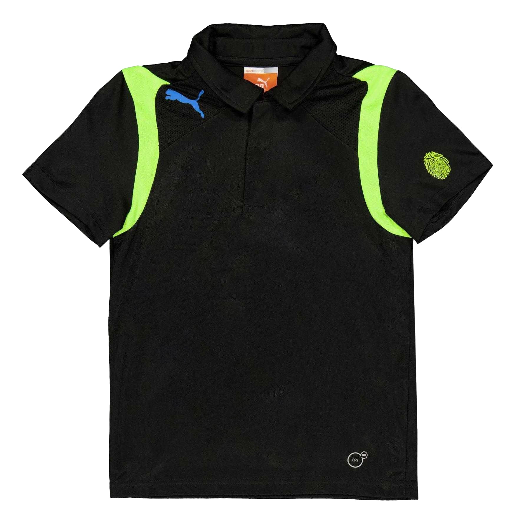 Black - Back - Puma Childrens-Kids Evospeed Colour Block Polo Shirt