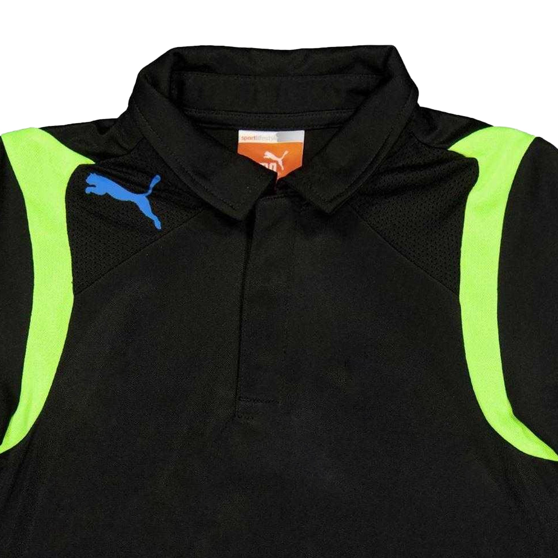 Black - Side - Puma Childrens-Kids Evospeed Colour Block Polo Shirt