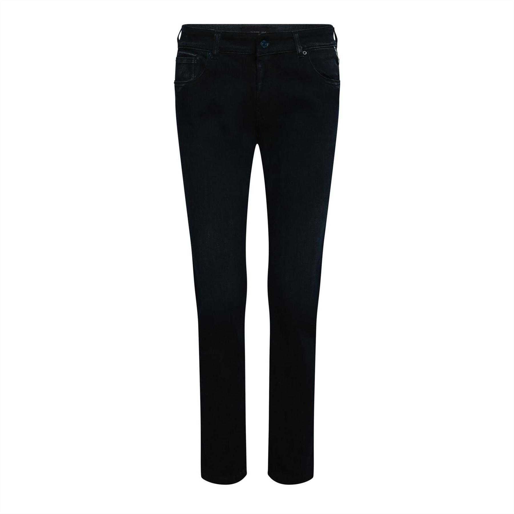 Blue - Front - Replay Womens-Ladies Faaby Cotton Slim Jeans