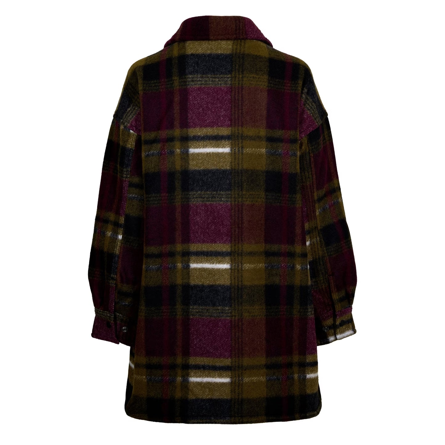 Port Royale - Back - Timberland Womens-Ladies Plaid Wool Shirt Jacket