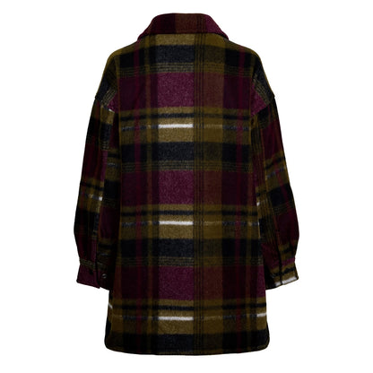 Port Royale - Back - Timberland Womens-Ladies Plaid Wool Shirt Jacket