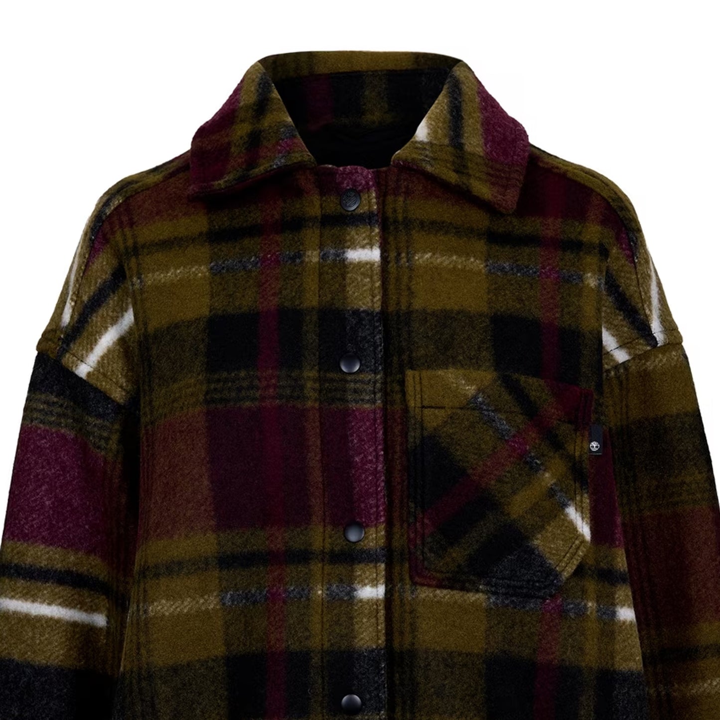 Port Royale - Side - Timberland Womens-Ladies Plaid Wool Shirt Jacket