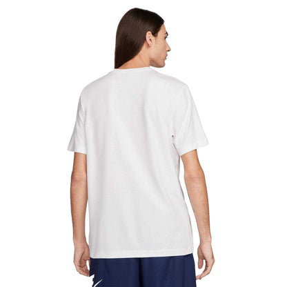 White - Back - Nike Mens Logo Cotton T-Shirt