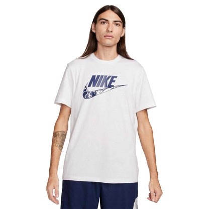 White - Front - Nike Mens Logo Cotton T-Shirt