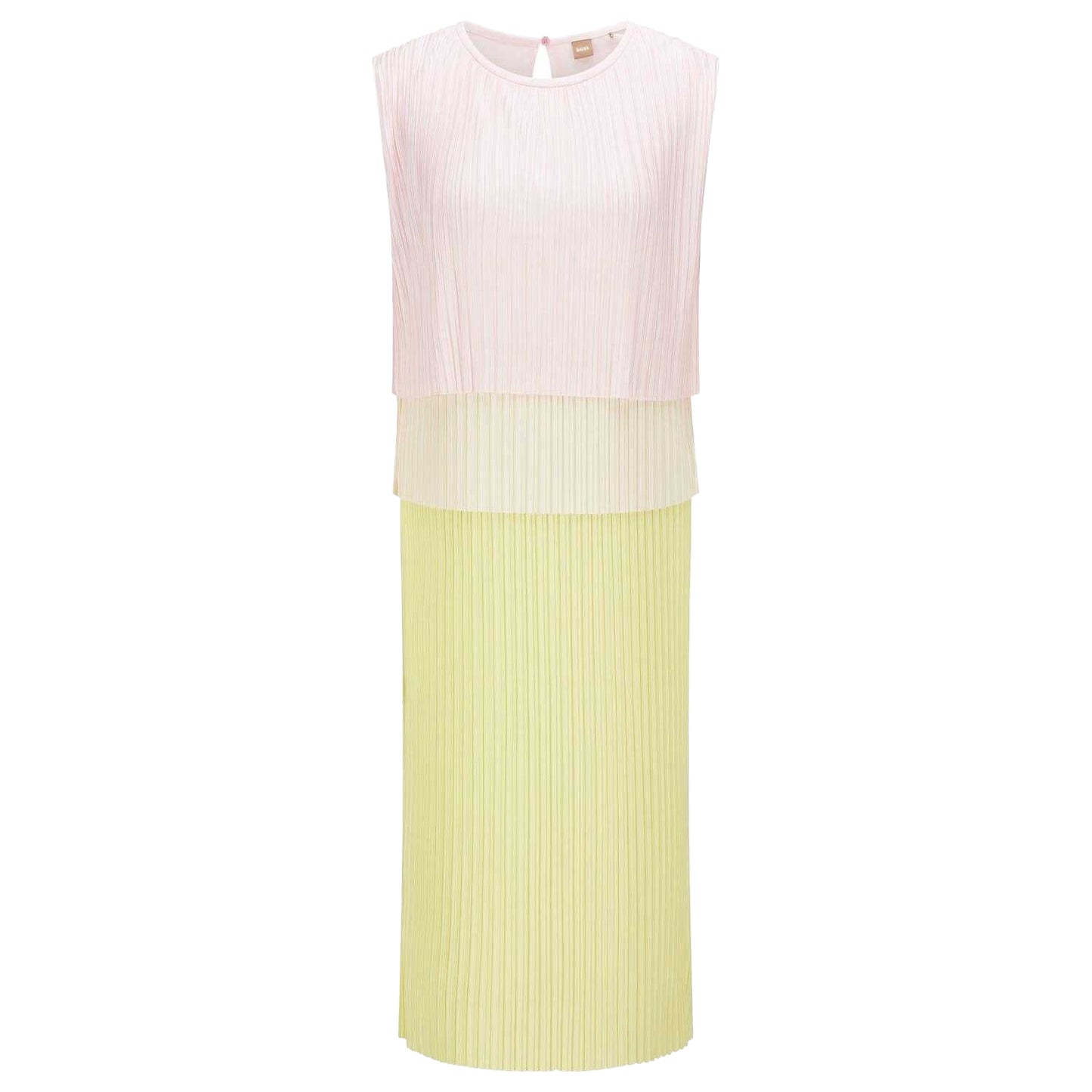 Pink-White-Green - Front - Boss Womens-Ladies Emanis Midi Dress